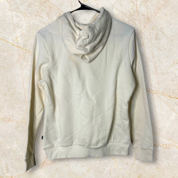 NWT PUMA HOODIE WOMENS LUSCIOUS CREAM KANGAROO POCKET EMBROIDERED LOGO - Picture 4 of 6
